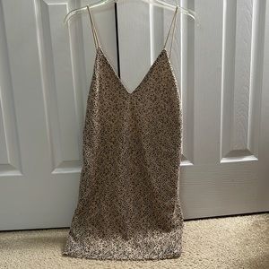 Zara new floral strap mini dress nwt